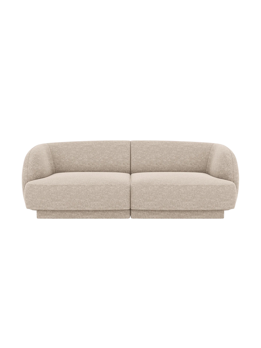 
Modulares Design Sofa „Miley“ (2-Sitzer) - Chenille Beige