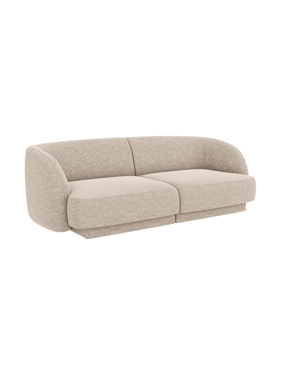 
Modulares Design Sofa „Miley“ (2-Sitzer) - Chenille Beige
