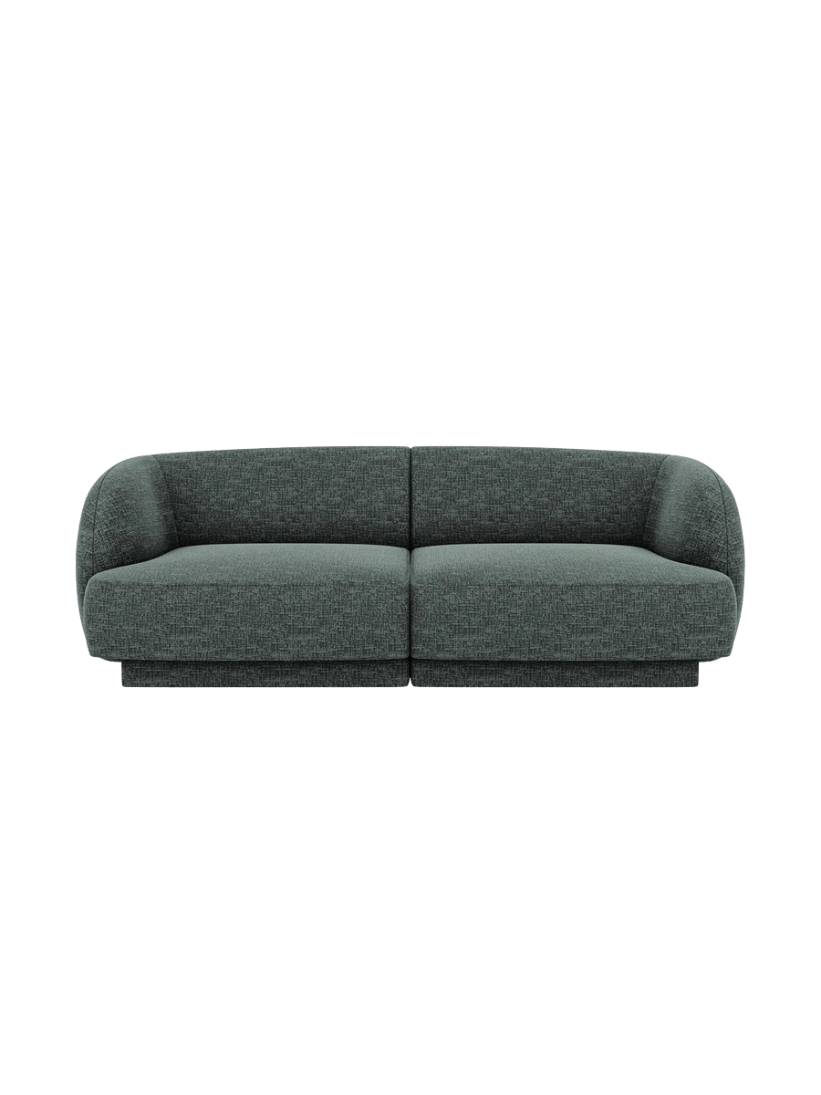 
Modulares Design Sofa „Miley“ (2-Sitzer) - Chenille Petrol