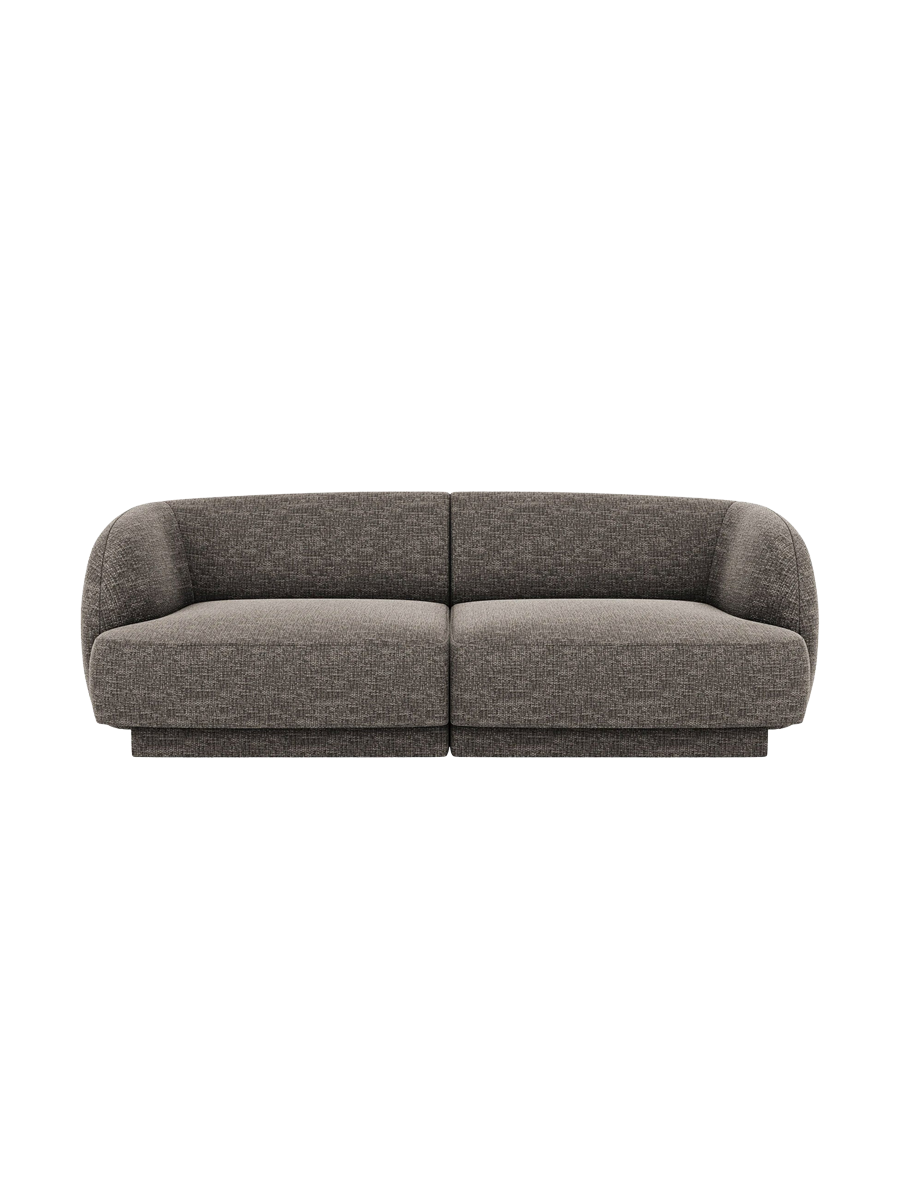 
Modulares Design Sofa „Miley“ (2-Sitzer) - Chenille Grau