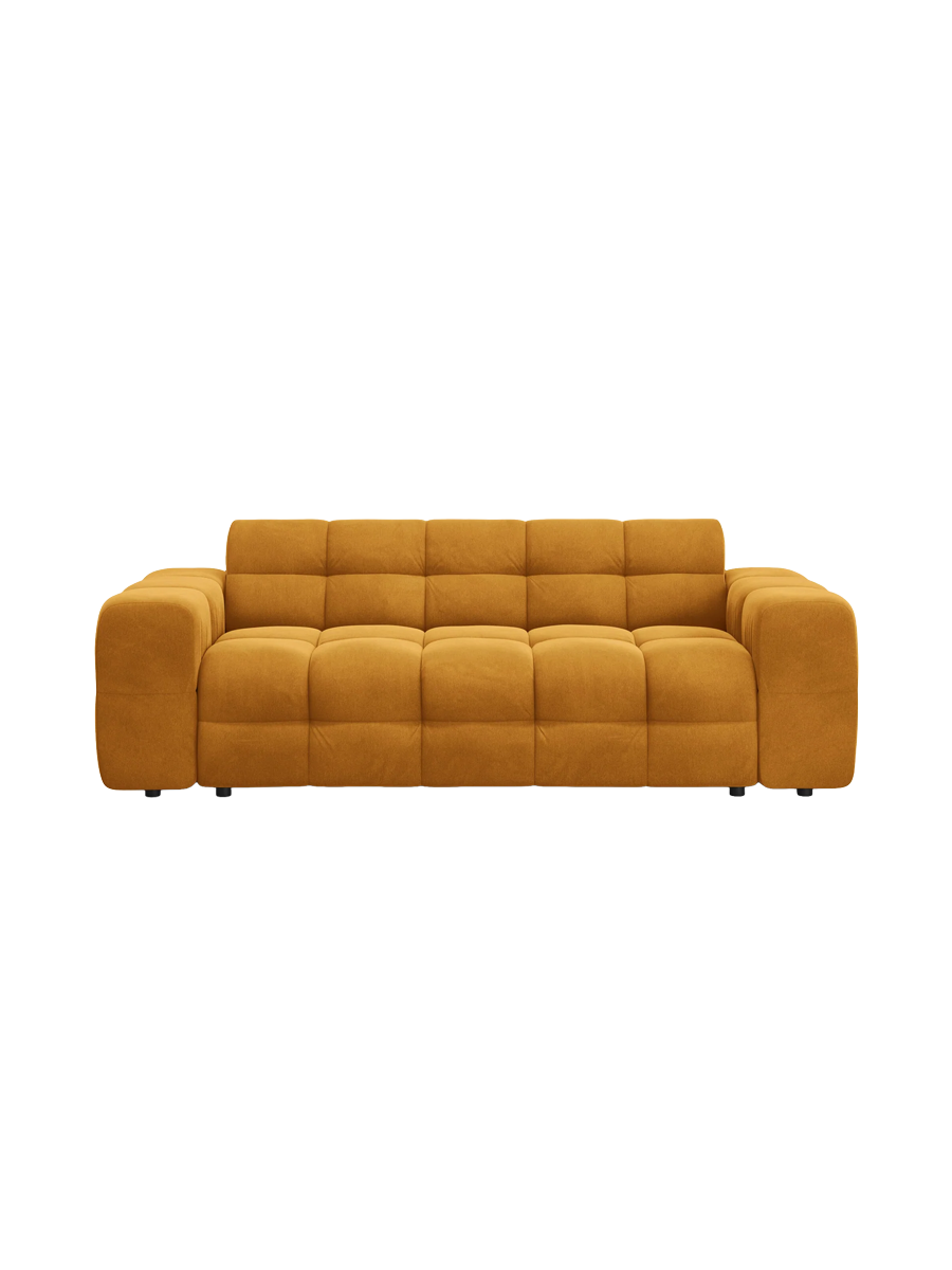 
3-Sitzer Design Sofa „Kendal“ - Samt Mustard