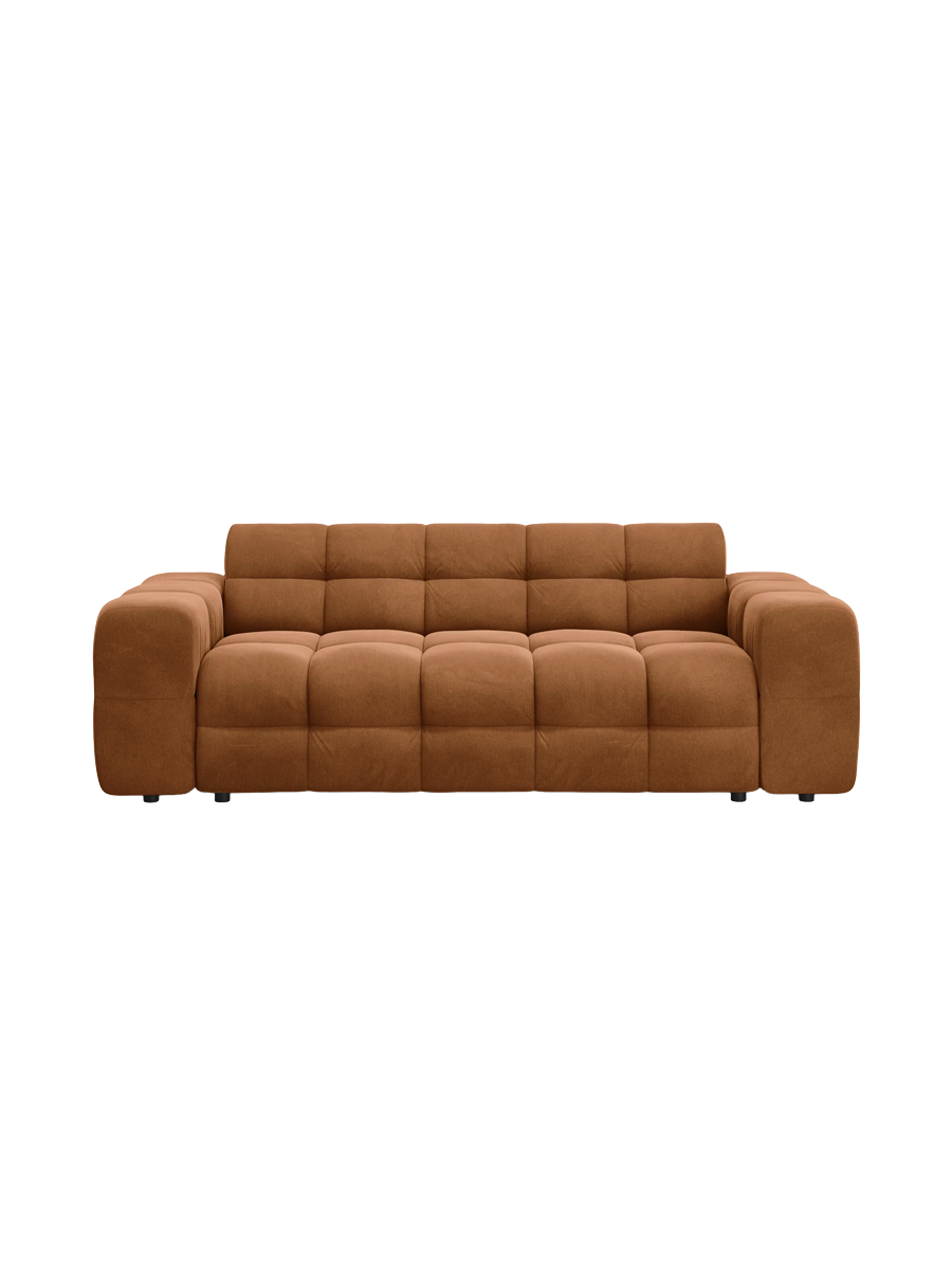 
3-Sitzer Design Sofa „Kendal“ - Samt Camel