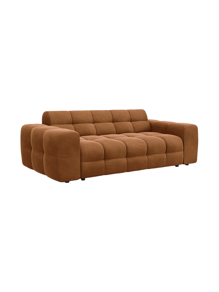 
3-Sitzer Design Sofa „Kendal“ - Samt Camel