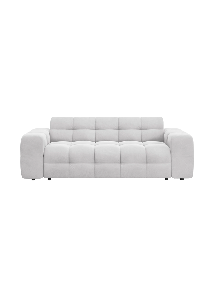 
3-Sitzer Design Sofa „Kendal“ - Samt Hellgrau