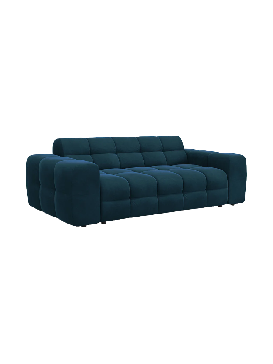 
3-Sitzer Design Sofa „Kendal“ - Samt Marineblau
