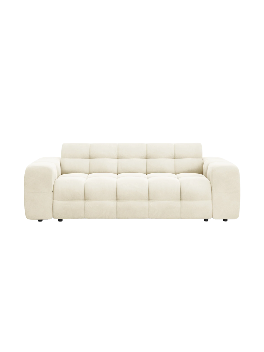 
3-Sitzer Design Sofa „Kendal“ - Samt Elfenbein
