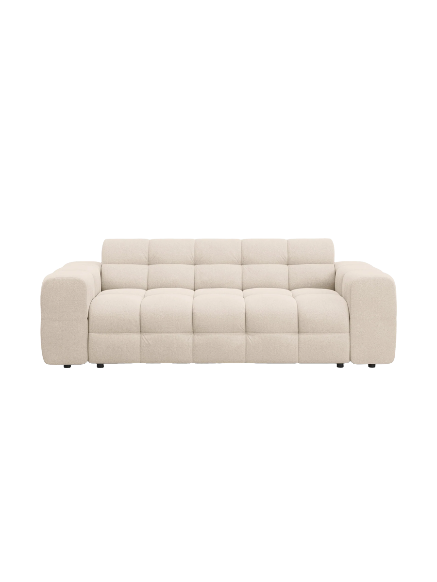 
3-Sitzer Design Sofa „Kendal“ - Strukturstoff Beige
