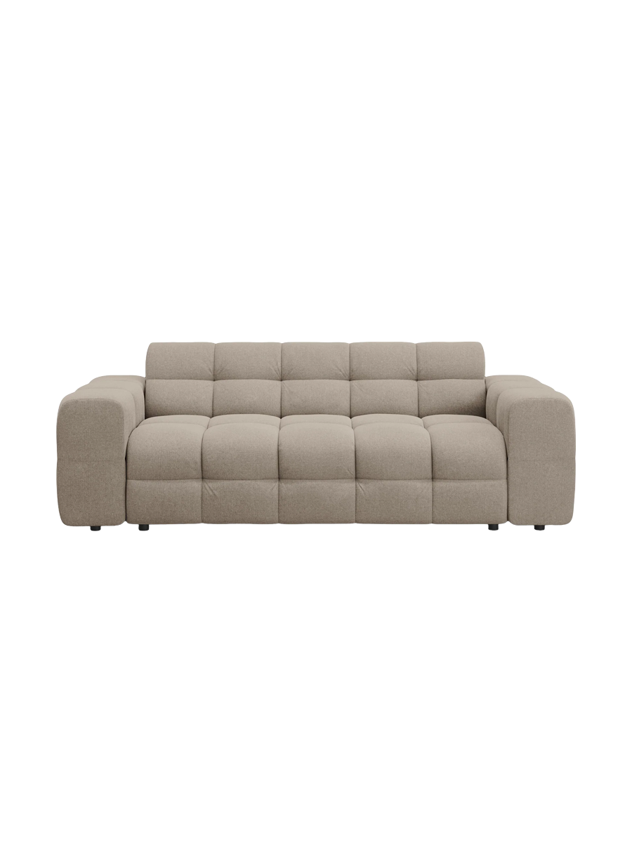 
3-Sitzer Design Sofa „Kendal“ - Strukturstoff Beige dunkel