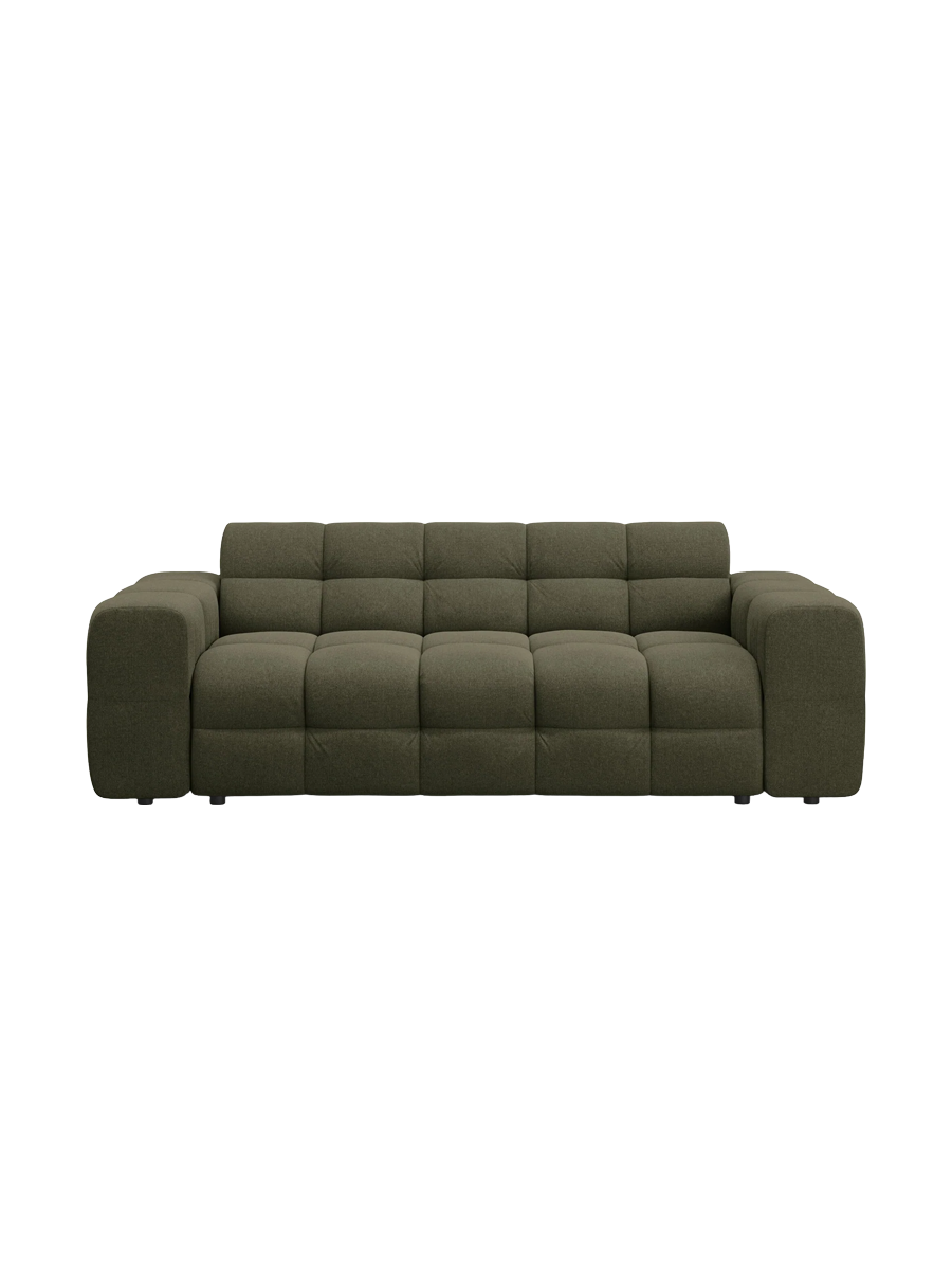 
3-Sitzer Design Sofa „Kendal“ - Strukturstoff Grün