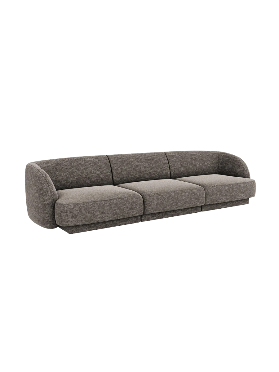 
Modulares Design Sofa „Miley“ (3-Sitzer) - Chenille Grau