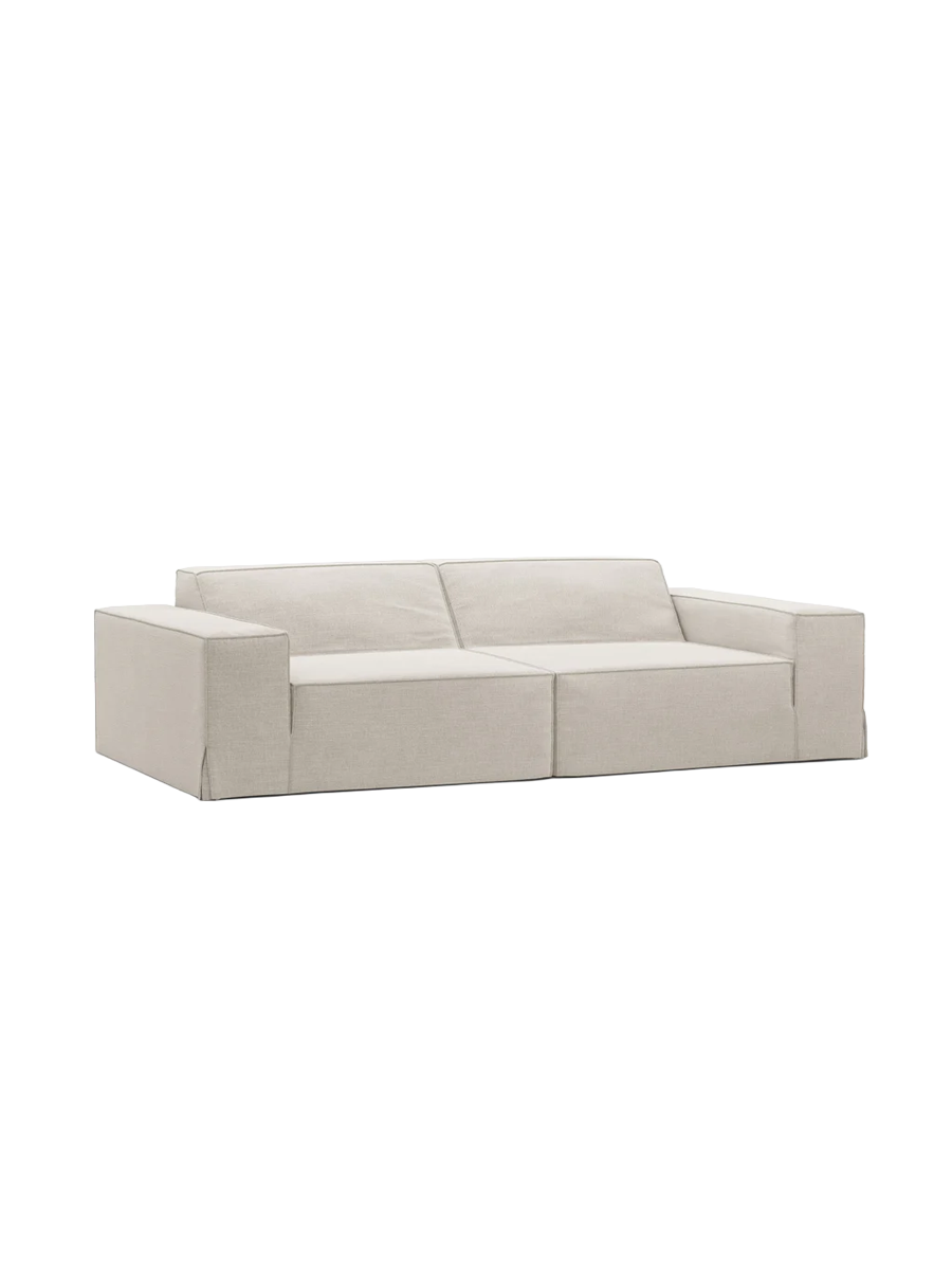 
3-Sitzer Design Sofa „Jodie“ mit abnehmbaren Bezug - Natural