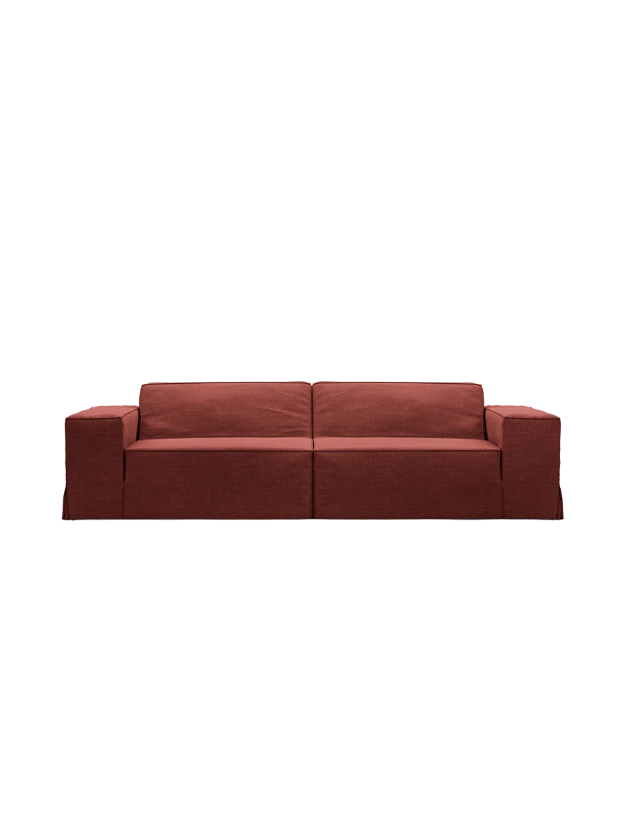 
3-Sitzer Design Sofa „Jodie“ mit abnehmbaren Bezug - Kirschrot