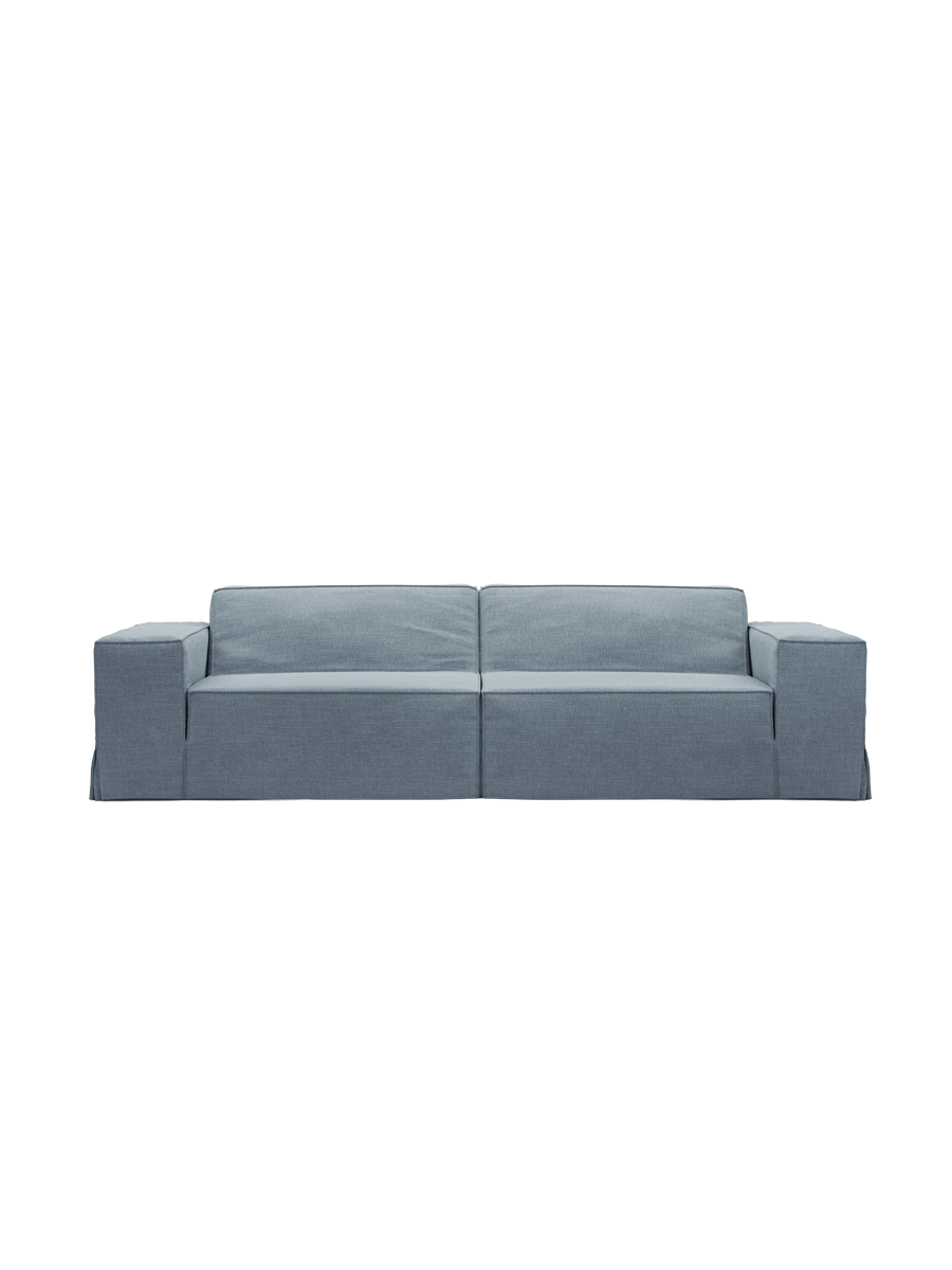 
3-Sitzer Design Sofa „Jodie“ mit abnehmbaren Bezug - Hellblau