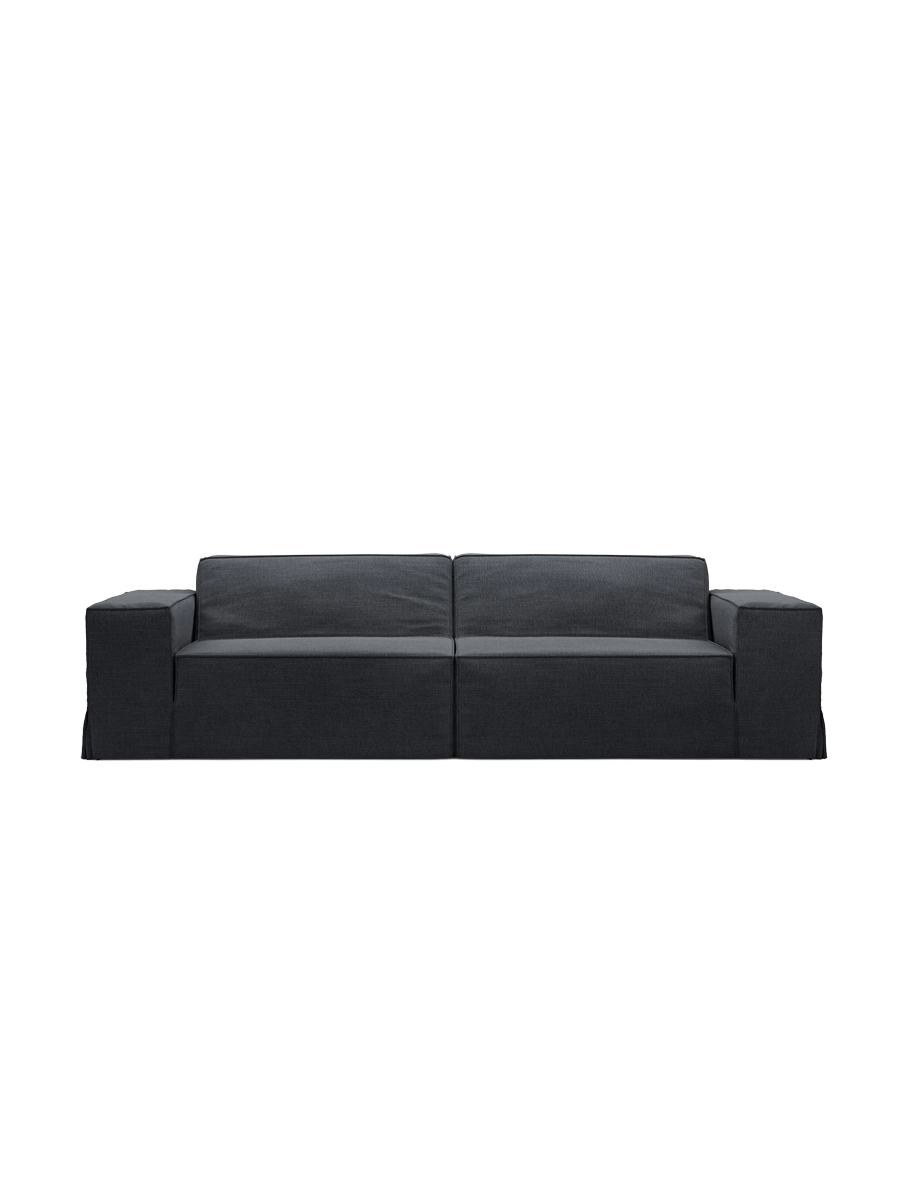 
3-Sitzer Design Sofa „Jodie“ mit abnehmbaren Bezug - Graublau