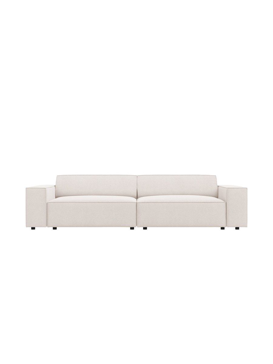 
3-Sitzer Design Sofa „Jodie“ - Strukturstoff Soft Beige