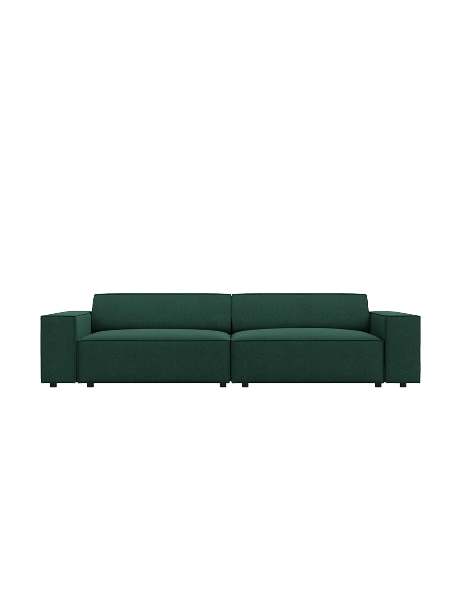 
3-Sitzer Design Sofa „Jodie“ - Strukturstoff Grün