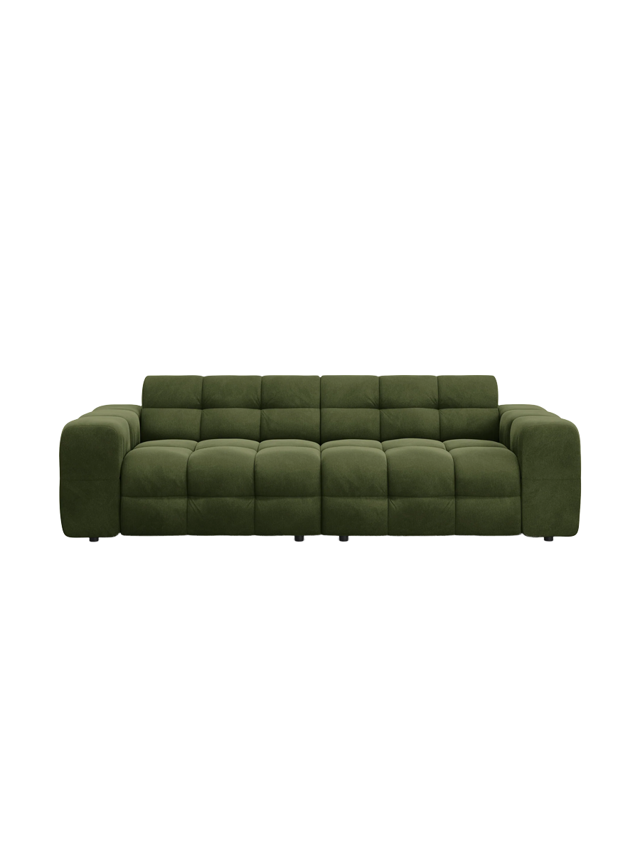 
4-Sitzer Design Sofa „Kendal“ - Samt Armeegrün