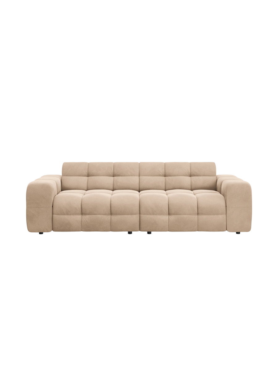 
4-Sitzer Design Sofa „Kendal“ - Samt Beige