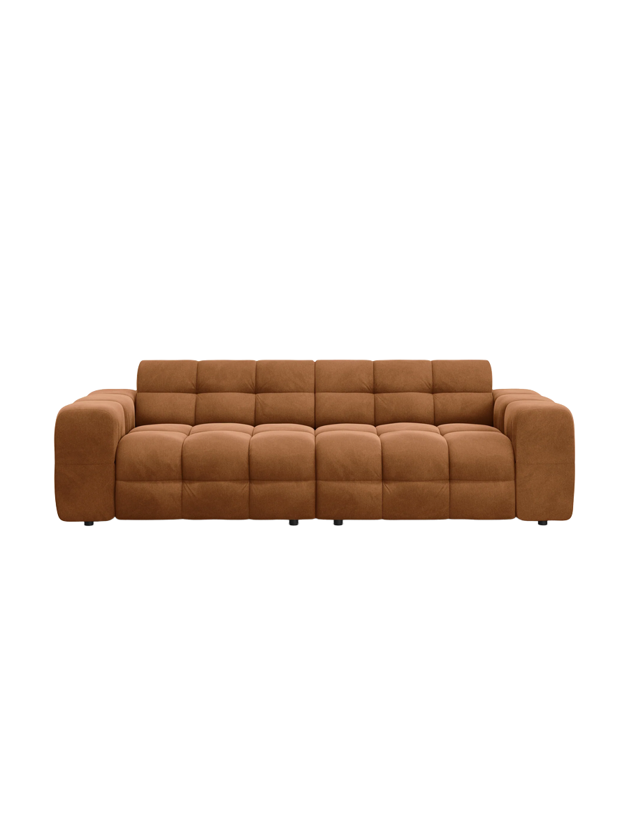
4-Sitzer Design Sofa „Kendal“ - Samt Camel