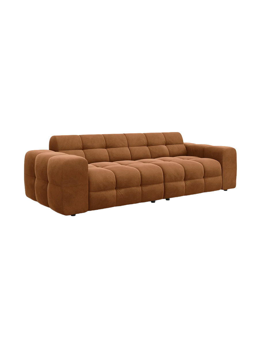 
4-Sitzer Design Sofa „Kendal“ - Samt Camel