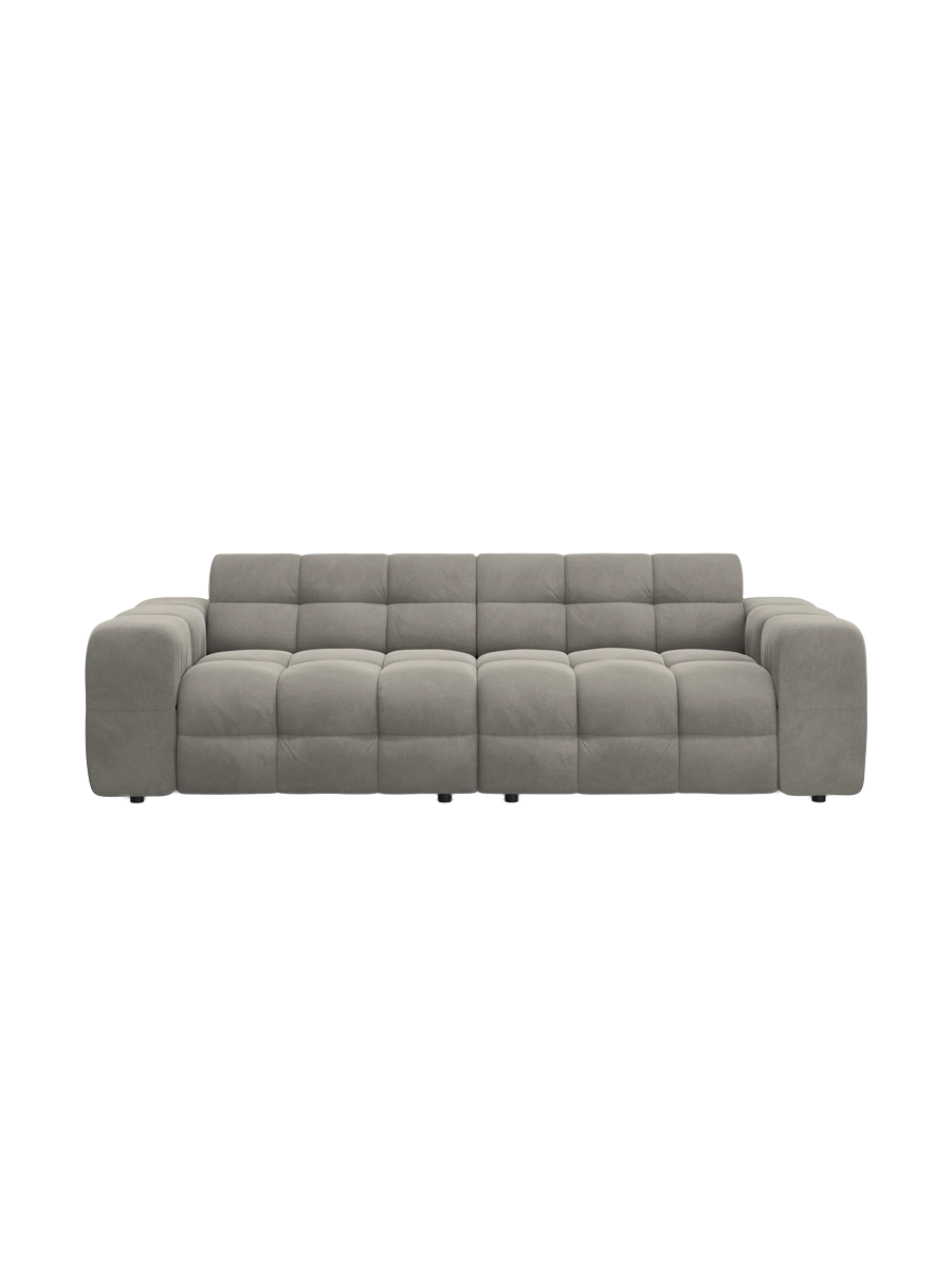 
4-Sitzer Design Sofa „Kendal“ - Samt Dunkelgrau