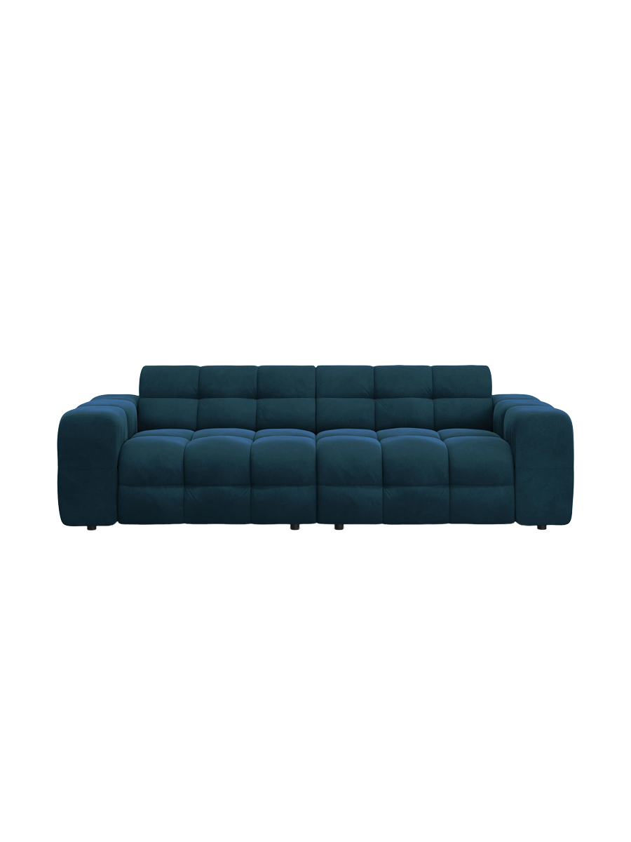 
4-Sitzer Design Sofa „Kendal“ - Samt Marineblau