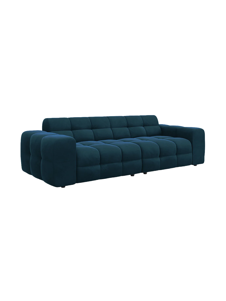 
4-Sitzer Design Sofa „Kendal“ - Samt Marineblau