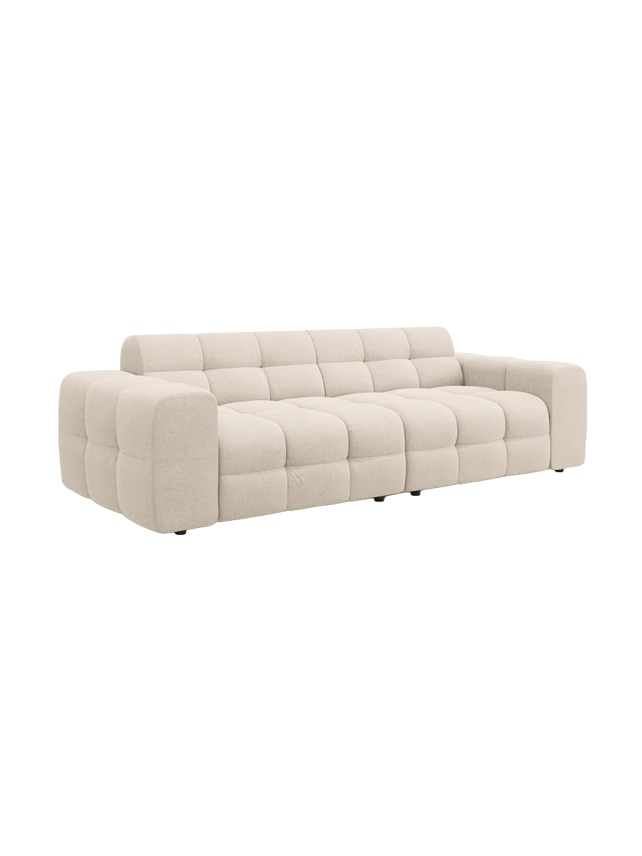 
4-Sitzer Design Sofa „Kendal“ - Strukturstoff Beige