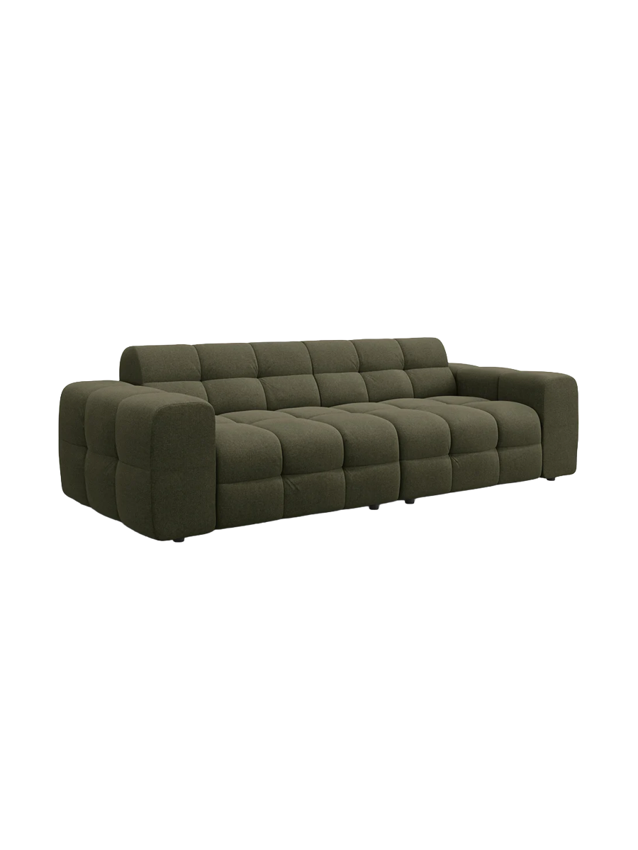 
4-Sitzer Design Sofa „Kendal“ - Strukturstoff Grün