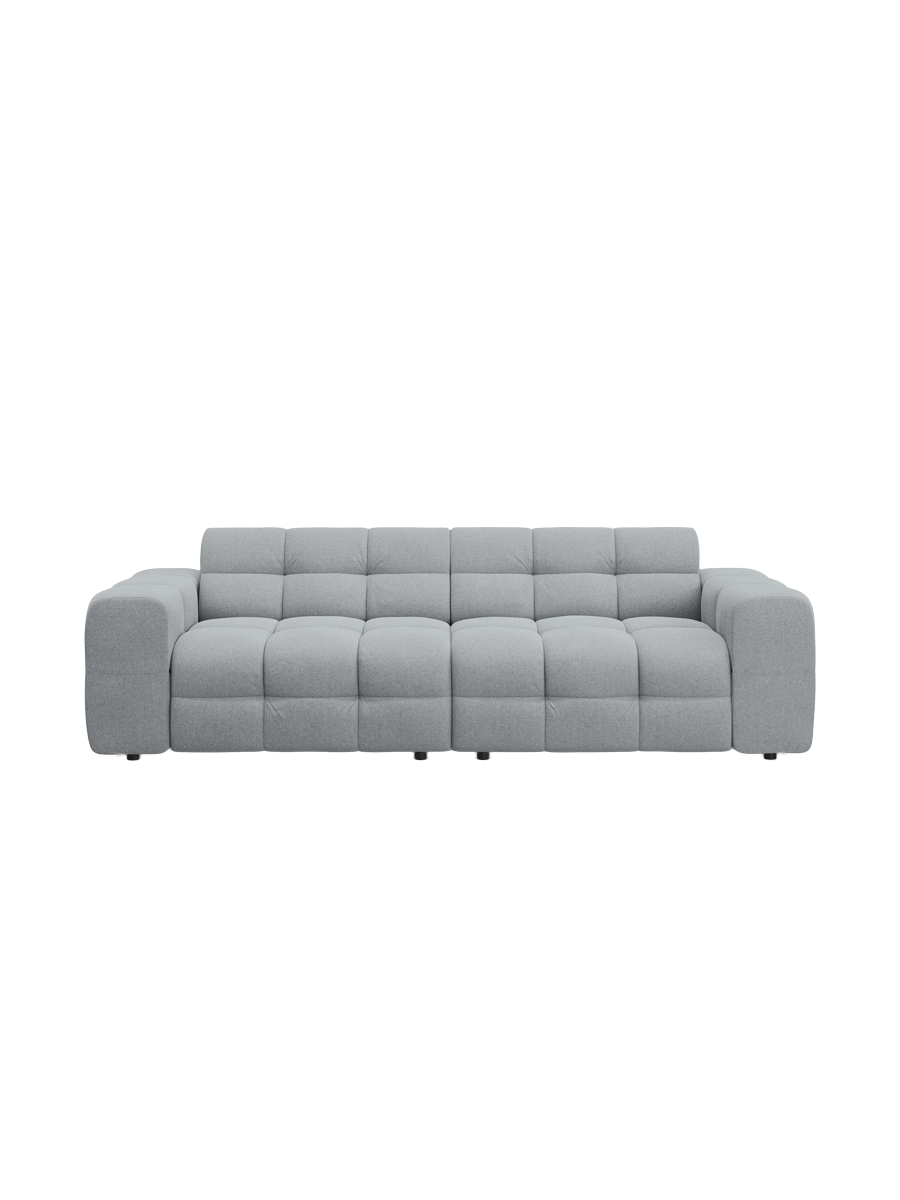
4-Sitzer Design Sofa „Kendal“ - Strukturstoff Platin