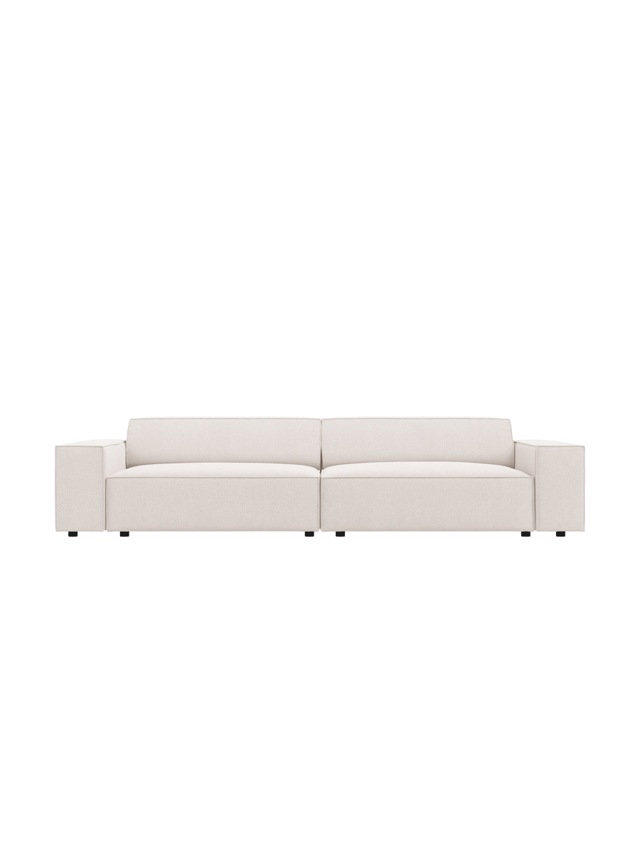 
4-Sitzer Design Sofa „Jodie“ - Strukturstoff Soft Beige