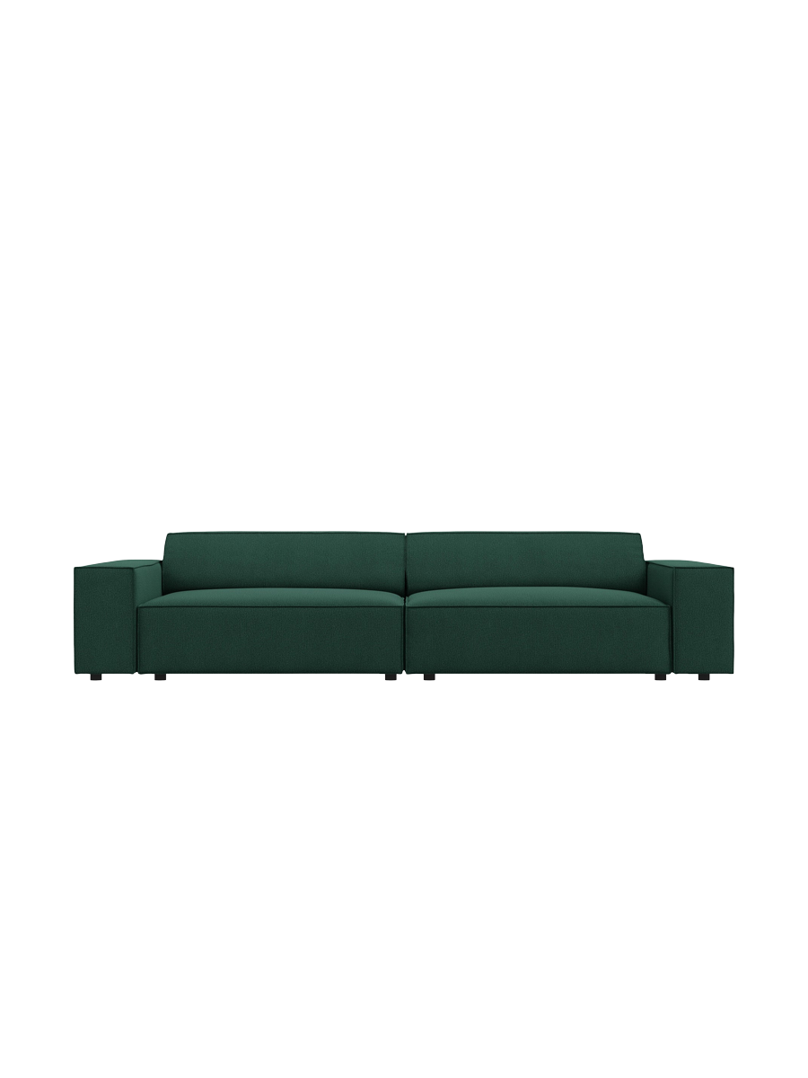 
4-Sitzer Design Sofa „Jodie“ - Strukturstoff Grün