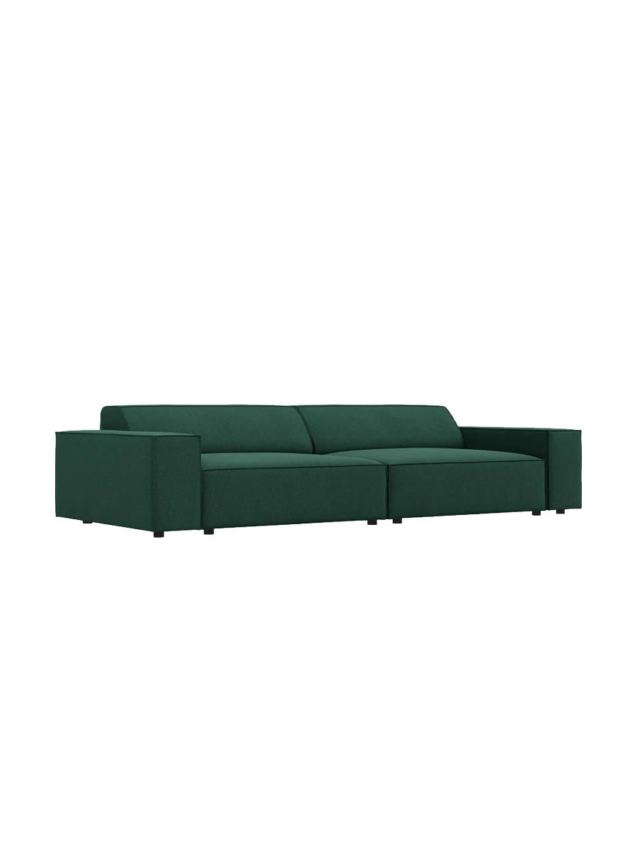
4-Sitzer Design Sofa „Jodie“ - Strukturstoff Grün