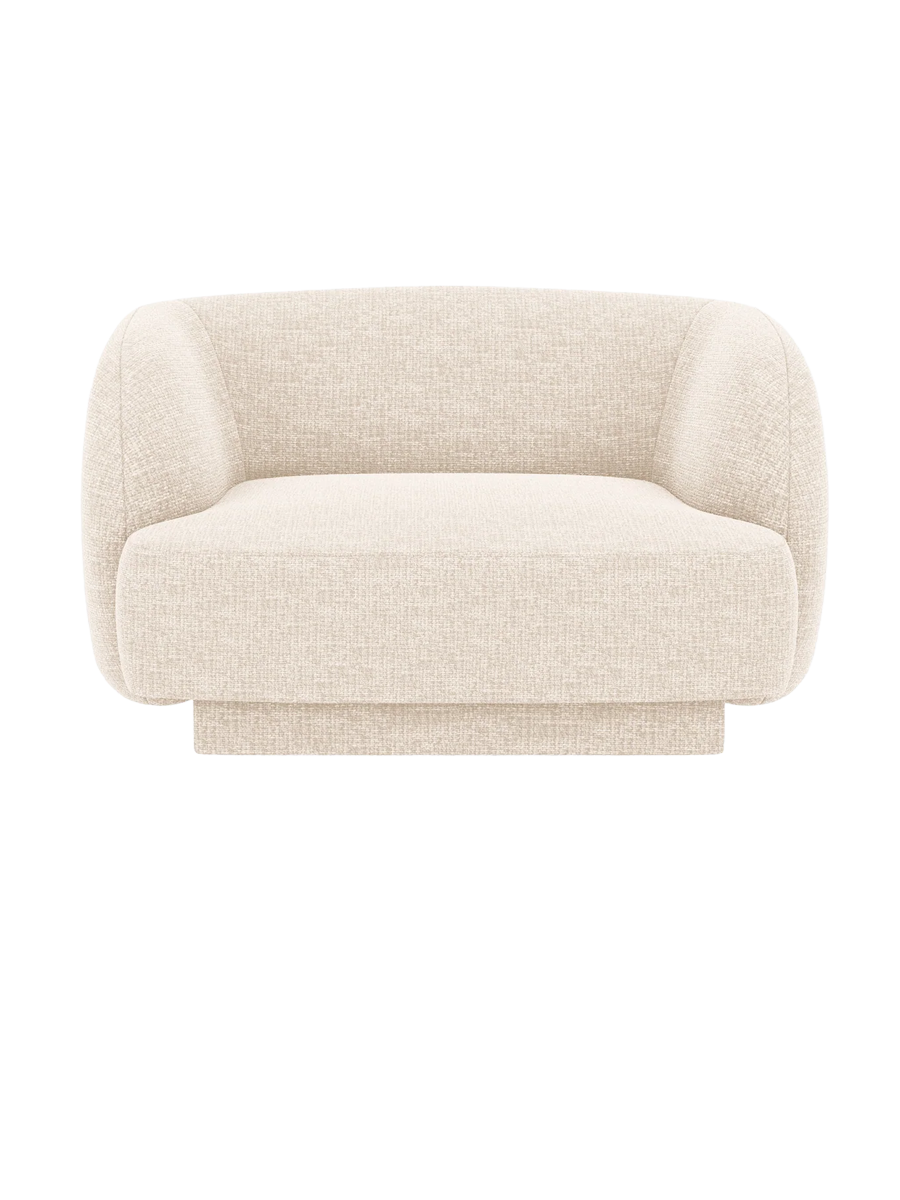 
Poltrona di design «Miley» - Chenille Beige chiaro
