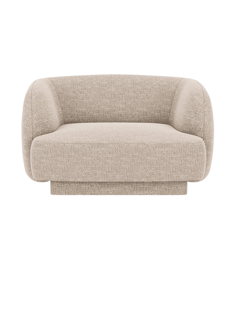 
Poltrona di design «Miley» - Chenille Beige