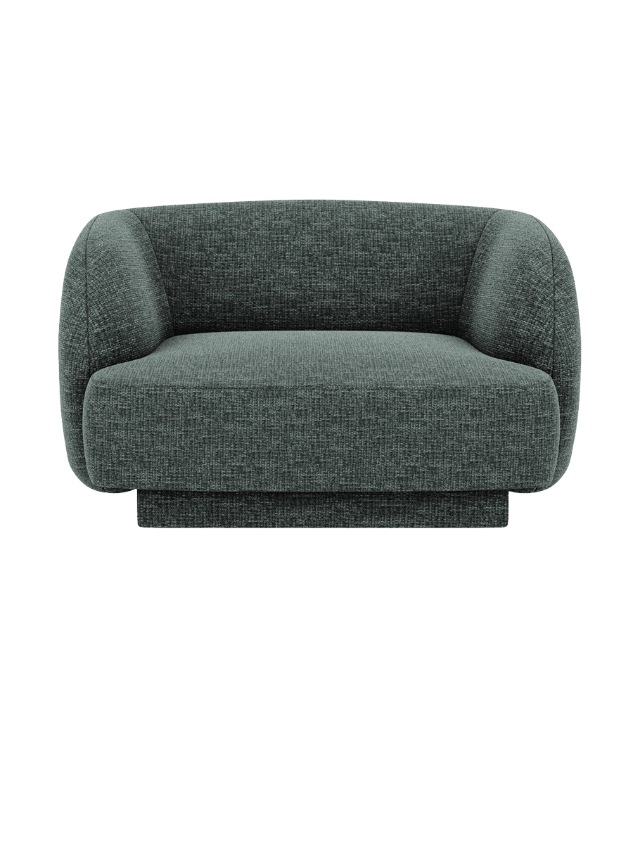 
Poltrona di design «Miley» - Chenille Petrol