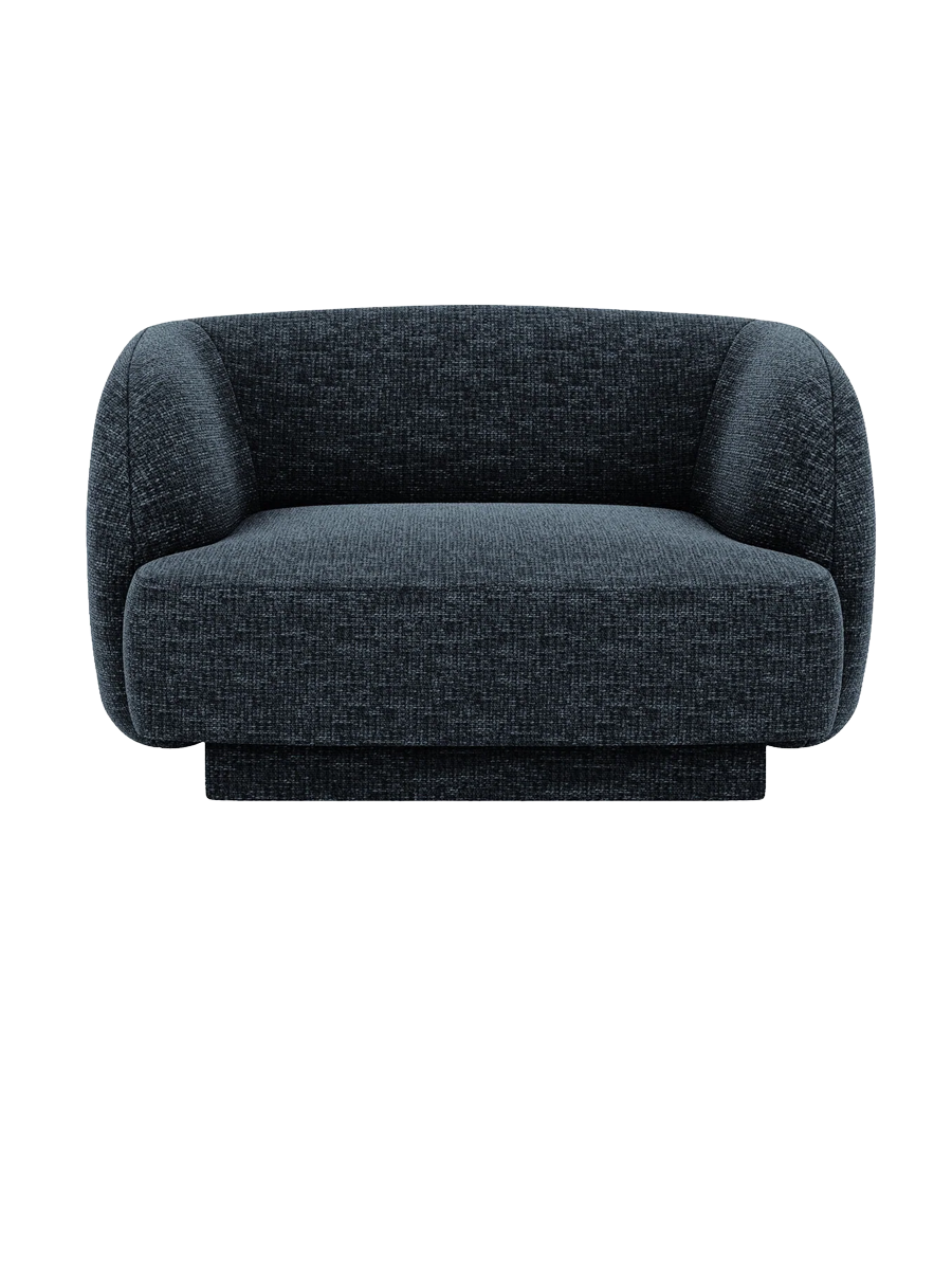 
Poltrona di design «Miley» - Ciniglia Blu scuro