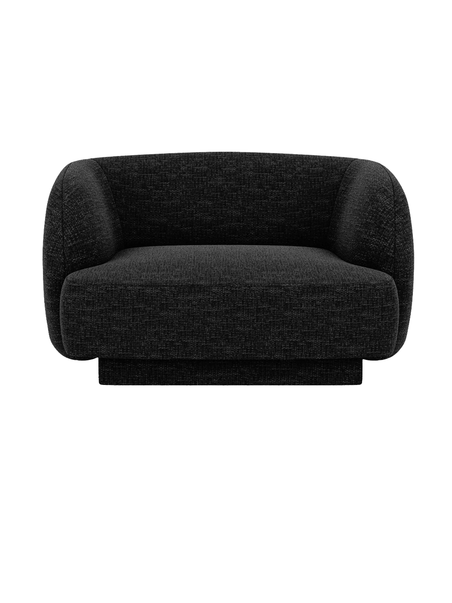 
Poltrona di design «Miley» - Chenille Nero