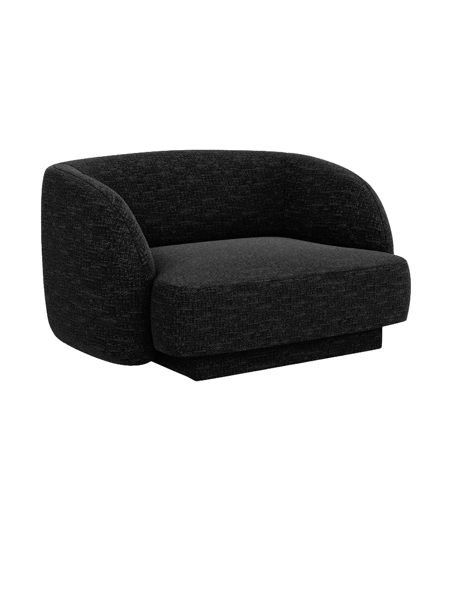 
Poltrona di design «Miley» - Chenille Nero