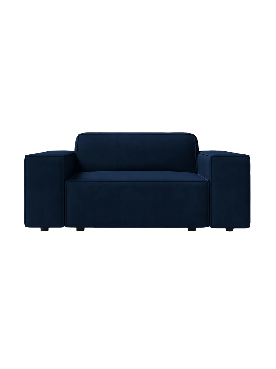 
Fauteuil design « Jodie » - Velours bleu roi