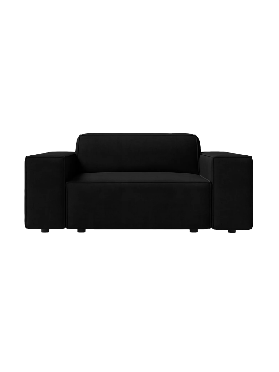 
Fauteuil design « Jodie » - Revêtement en velours noir