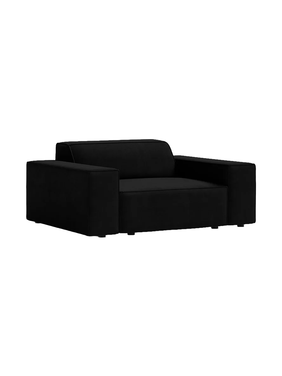 
Fauteuil design « Jodie » - Revêtement en velours noir