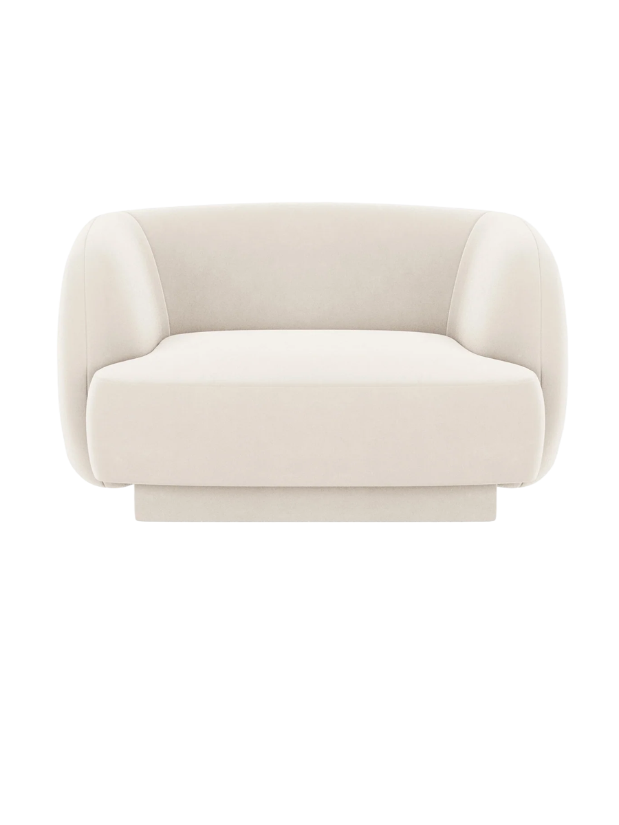 
Poltrona di design «Miley» - Velluto Beige Chiaro