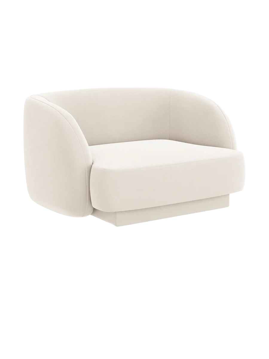 
Poltrona di design «Miley» - Velluto Beige Chiaro