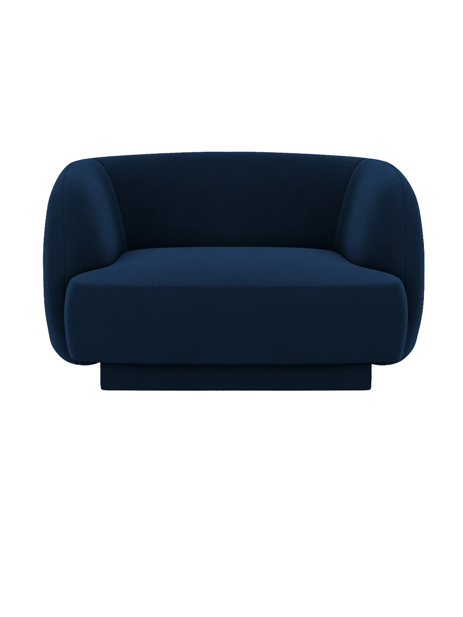 
Poltrona di design «Miley» - Velluto blu reale