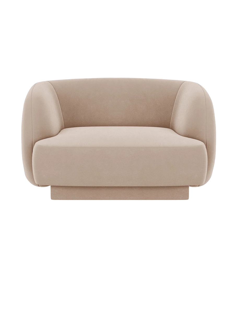 
Poltrona di design «Miley» - Cappuccino vellutato