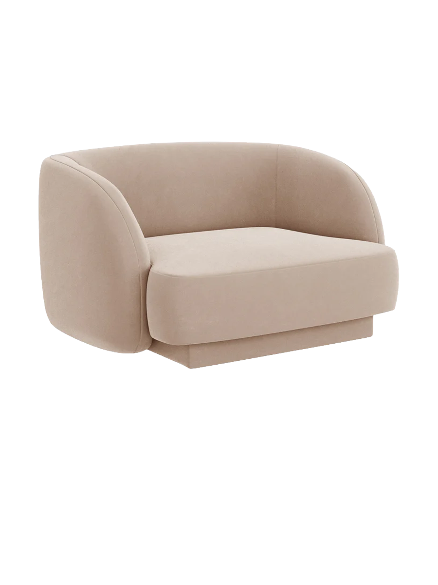 
Poltrona di design «Miley» - Cappuccino vellutato