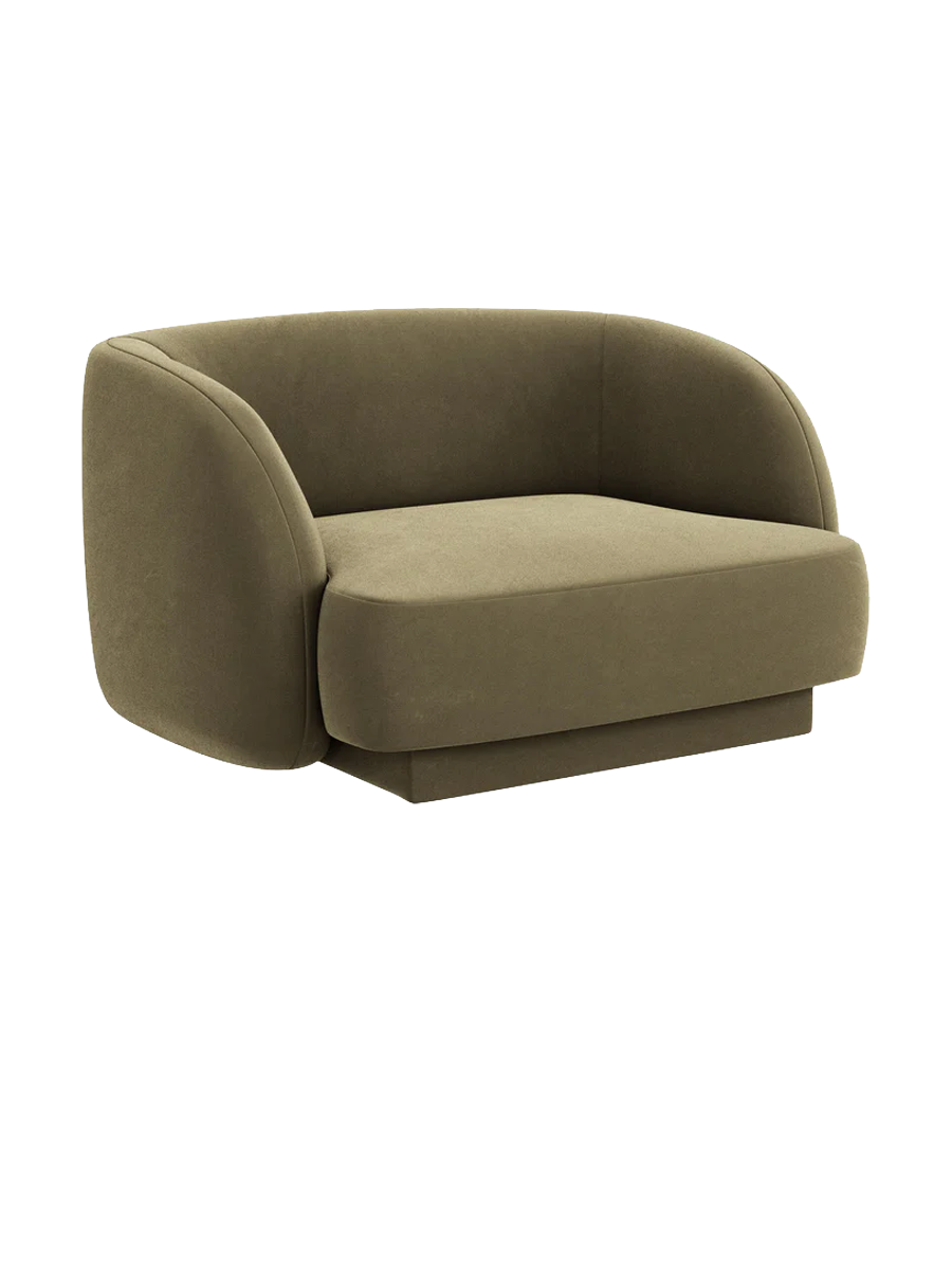 
Poltrona di design «Miley» - Samt Verde