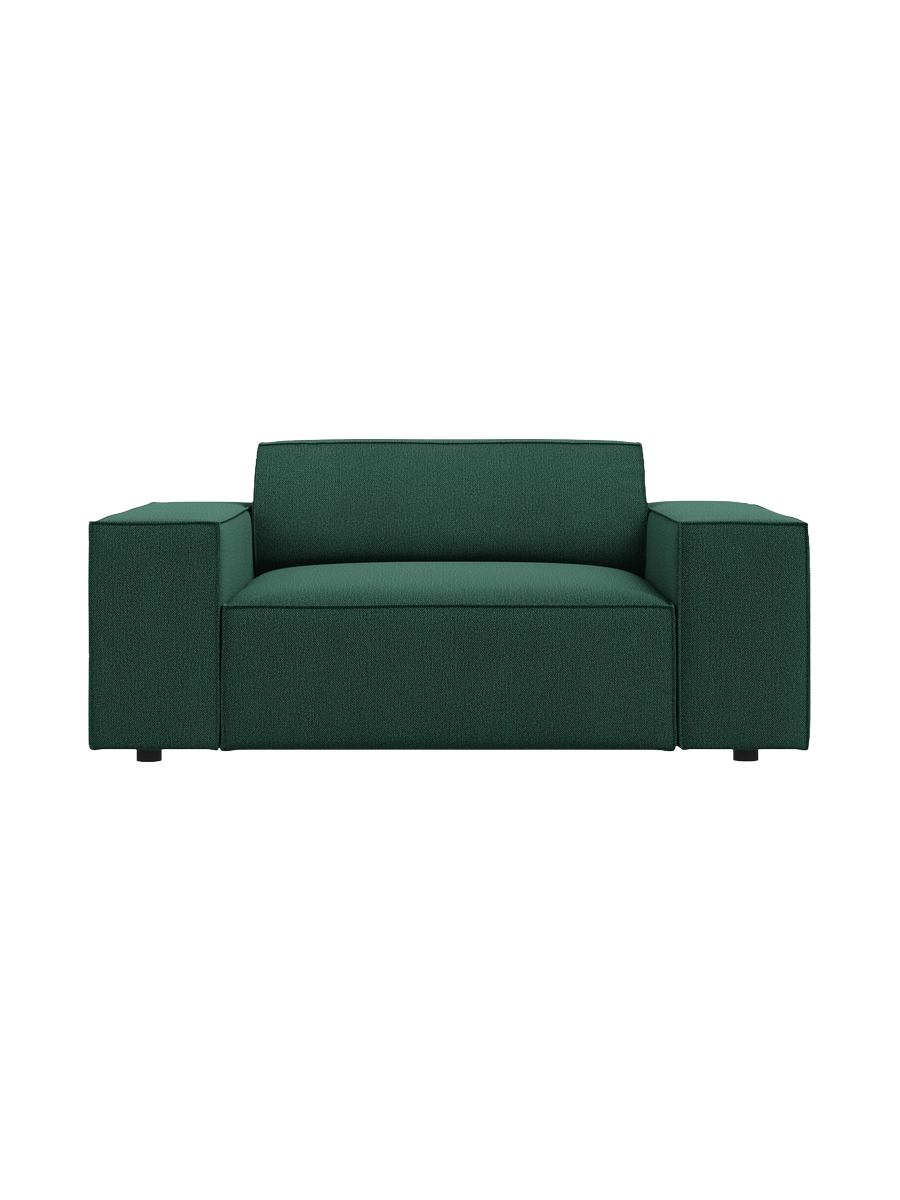 
Fauteuil design « Jodie » - Tissu structuré vert
