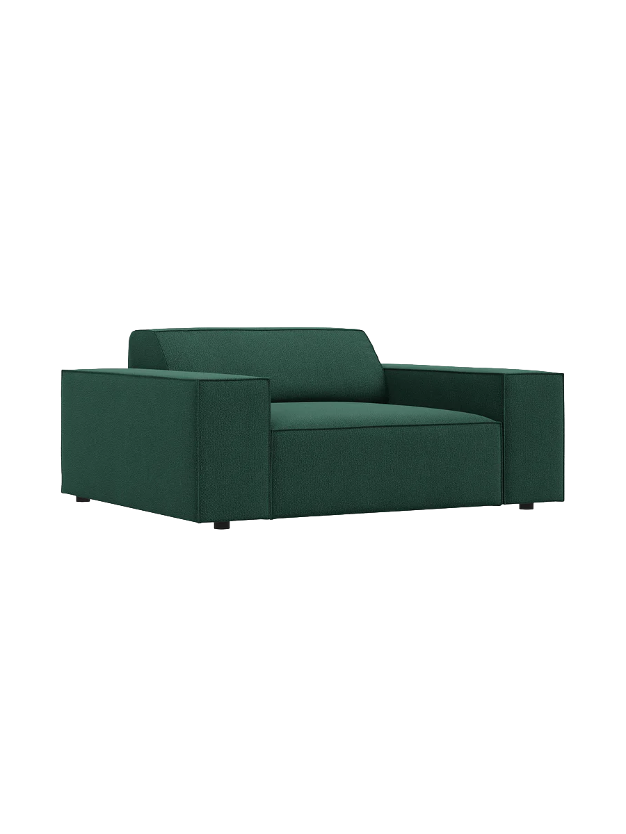 
Fauteuil design « Jodie » - Tissu structuré vert
